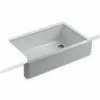 Cheapest 🔥 KOHLER Whitehaven® 35-11/16 x 21-9/16 in. Cast Iron Single Bowl Farmhouse Kitchen Sink in Ice™ Grey 😉 2 Cheapest 🔥 KOHLER Whitehaven® 35-11/16 x 21-9/16 in. Cast Iron Single Bowl Farmhouse Kitchen Sink in Ice™ Grey 😉 -Kitchen and bathroom Sale Query 4