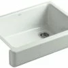 Buy 👍 KOHLER Whitehaven® 29-1/2 x 21-9/16 in. Cast Iron Single Bowl Farmhouse Kitchen Sink with Short Apron in Sea Salt™ 🛒 -Kitchen and bathroom Sale Query 402