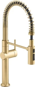 Discount 🌟 KOHLER Crue™ Single Handle Pull Down Kitchen Faucet in Vibrant® Brushed Moderne Brass 🎁 3 Discount 🌟 KOHLER Crue™ Single Handle Pull Down Kitchen Faucet in Vibrant® Brushed Moderne Brass 🎁