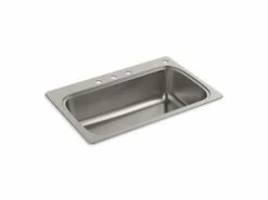 Top 10 🎁 KOHLER Verse™ 33 x 22 in. 4-Hole Stainless Steel Single Bowl Drop-in Kitchen Sink with SilentShield Sound Dampening 😍