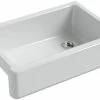 Best Pirce 🥰 KOHLER Whitehaven® 32-11/16 x 21-9/16 in Cast Iron Single Bowl Farmhouse Kitchen Sink for Apron Front or Undermount Installation in Ice™ Grey ⭐ -Kitchen and bathroom Sale Query 44