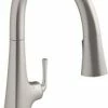 Flash Sale ✨ KOHLER Graze™ Single Handle Pull Down Kitchen Faucet in Vibrant® Stainless 🤩 -Kitchen and bathroom Sale Query 441