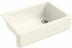 Brand new 😀 KOHLER Whitehaven® 32-11/16 x 21-9/16 in Cast Iron Single Bowl Farmhouse Kitchen Sink for Apron Front or Undermount Installation in Biscuit 👏