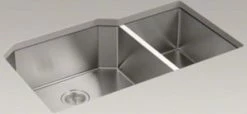 Cheapest ⭐ KOHLER Strive® 35-1/2 x 20-1/4 in. No Hole Stainless Steel Double Bowl Undermount Kitchen Sink 🛒