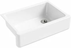 Hot Sale 👏 KOHLER Whitehaven® 32-11/16 x 21-9/16 in Cast Iron Single Bowl Farmhouse Kitchen Sink for Apron Front or Undermount Installation in Sea Salt™ 🎁