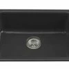 Discount 🎁 KOHLER Iron/Tones® 24-1/4 x 18-3/4 in. No Hole Cast Iron Single Bowl Dual Mount Kitchen Sink in Black Black™ ⭐ -Kitchen and bathroom Sale Query 466