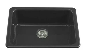 Discount š KOHLER Iron/TonesĀ® 24-1/4 x 18-3/4 in. No Hole Cast Iron Single Bowl Dual Mount Kitchen Sink in Black Black⢠ā 3 Discount š KOHLER Iron/TonesĀ® 24-1/4 x 18-3/4 in. No Hole Cast Iron Single Bowl Dual Mount Kitchen Sink in Black Black⢠ā