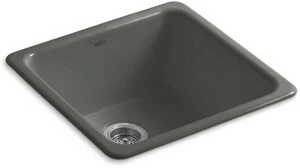 Best Pirce 👏 KOHLER Iron/Tones® 20-7/8 x 20-7/8 in. No Hole Cast Iron Single Bowl Dual Mount Kitchen Sink in Thunder™ Grey ❤️ 3 Best Pirce 👏 KOHLER Iron/Tones® 20-7/8 x 20-7/8 in. No Hole Cast Iron Single Bowl Dual Mount Kitchen Sink in Thunder™ Grey ❤️