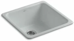 Best reviews of 👏 KOHLER Iron/Tones® 20-7/8 x 20-7/8 in. No Hole Cast Iron Single Bowl Dual Mount Kitchen Sink in Ice™ Grey 🔔