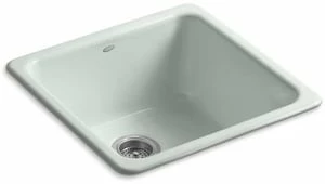 Promo 🧨 KOHLER Iron/Tones® 20-7/8 x 20-7/8 in. No Hole Cast Iron Single Bowl Dual Mount Kitchen Sink in Sea Salt™ ⌛ 3 Promo 🧨 KOHLER Iron/Tones® 20-7/8 x 20-7/8 in. No Hole Cast Iron Single Bowl Dual Mount Kitchen Sink in Sea Salt™ ⌛