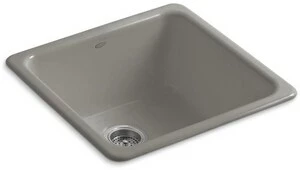 Outlet 💯 KOHLER Iron/Tones® 20-7/8 x 20-7/8 in. No Hole Cast Iron Single Bowl Dual Mount Kitchen Sink in Cashmere ❤️ 3 Outlet 💯 KOHLER Iron/Tones® 20-7/8 x 20-7/8 in. No Hole Cast Iron Single Bowl Dual Mount Kitchen Sink in Cashmere ❤️