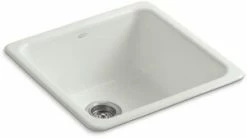 Brand new ✨ KOHLER Iron/Tones® 20-7/8 x 20-7/8 in. No Hole Cast Iron Single Bowl Dual Mount Kitchen Sink in Dune 👍