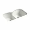 Best Pirce 😉 KOHLER Langlade® 33 x 22 in. 5 Hole Cast Iron Double Bowl Undermount Kitchen Sink in Dune 🌟 -Kitchen and bathroom Sale Query 482