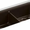 Best Sale 😀 KOHLER Cairn® 33-1/2 x 18-5/16 in. No Hole Composite Double Bowl Undermount Kitchen Sink in Matte Brown 🛒 -Kitchen and bathroom Sale Query 484