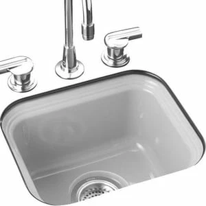 Outlet ❤️ KOHLER Northland™ 15 x 12-3/8 in. Undermount Cast Iron Bar Sink in White ❤️ 3 Outlet ❤️ KOHLER Northland™ 15 x 12-3/8 in. Undermount Cast Iron Bar Sink in White ❤️