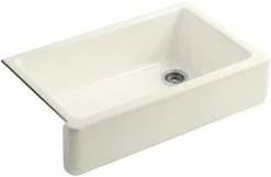 Hot Sale 🥰 KOHLER Whitehaven® 35-11/16 x 21-9/16 in. Cast Iron Single Bowl Farmhouse Kitchen Sink in Biscuit 💯