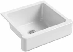 Coupon ⭐ KOHLER Whitehaven® 23-1/2 x 21-9/16 in. No Hole Cast Iron Single Bowl Undermount Kitchen Sink in White ⌛