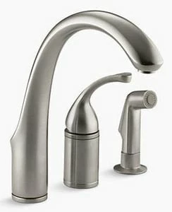 Best reviews of 🔥 KOHLER Forte® Single Handle Kitchen Faucet in Vibrant® Brushed Nickel 😀