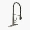 Cheap 😍 KOHLER Simplice® Single Handle Pull Down Semi-Professional Kitchen Faucet with Three-Function Spray, Magnetic Docking and MasterClean Technology in Vibrant® Stainless ❤️ 2 Cheap 😍 KOHLER Simplice® Single Handle Pull Down Semi-Professional Kitchen Faucet with Three-Function Spray, Magnetic Docking and MasterClean Technology in Vibrant® Stainless ❤️ -Kitchen and bathroom Sale Query 52