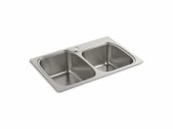 Brand new 🎉 KOHLER Verse™ 33 x 22 in. 1 Hole Stainless Steel Double Bowl Dual Mount Kitchen Sink 👏