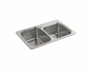 Brand new 🎉 KOHLER Verse™ 33 x 22 in. 1 Hole Stainless Steel Double Bowl Dual Mount Kitchen Sink 👏 3 Brand new 🎉 KOHLER Verse™ 33 x 22 in. 1 Hole Stainless Steel Double Bowl Dual Mount Kitchen Sink 👏