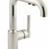 Wholesale 😍 KOHLER Purist® Single Handle Pull Out Kitchen Faucet in Vibrant® Polished Nickel 😀 -Kitchen and bathroom Sale Query 529