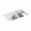 Cheap 🤩 KOHLER Riverby® 33 x 22 in. 5 Hole Cast Iron Double Bowl Undermount Kitchen Sink in White 🎉 1 Cheap 🤩 KOHLER Riverby® 33 x 22 in. 5 Hole Cast Iron Double Bowl Undermount Kitchen Sink in White 🎉 -Kitchen and bathroom Sale Query 531