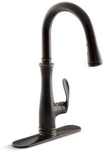Coupon 🧨 KOHLER Bellera® Single Handle Pull Down Kitchen Faucet with Three-Function Spray, Magnetic Docking and Sweep Spray Technology in Oil Rubbed Bronze 🧨