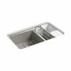 Cheapest ✔️ KOHLER Riverby® 33 x 22 in. 5 Hole Cast Iron Double Bowl Undermount Kitchen Sink in Cashmere ✔️ -Kitchen and bathroom Sale Query 541