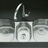 Outlet 🔥 KOHLER Undertone® 41-5/8 x 20-1/8 in. No Hole Stainless Steel Triple Bowl Undermount Kitchen Sink 👏