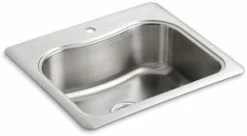 Flash Sale 🥰 KOHLER Staccato™ 25 x 22 in. 1 Hole Stainless Steel Single Bowl Drop-in Kitchen Sink 🧨