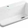 Promo ⭐ KOHLER Riverby® 33 x 22 in. 1 Hole Cast Iron Single Bowl Drop-in Kitchen Sink in White 🥰 2 Promo ⭐ KOHLER Riverby® 33 x 22 in. 1 Hole Cast Iron Single Bowl Drop-in Kitchen Sink in White 🥰 -Kitchen and bathroom Sale Query 549