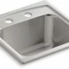 Promo 💯 KOHLER Toccata™ 15 x 15 in. 2 Hole Stainless Steel Drop- Bar Sink 😉 -Kitchen and bathroom Sale Query 569