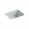 Wholesale ⌛ KOHLER Riverby® 25 x 22 in. 5 Hole Cast Iron Single Bowl Undermount Kitchen Sink in Ice™ Grey ❤️ 2 Wholesale ⌛ KOHLER Riverby® 25 x 22 in. 5 Hole Cast Iron Single Bowl Undermount Kitchen Sink in Ice™ Grey ❤️ -Kitchen and bathroom Sale Query 576