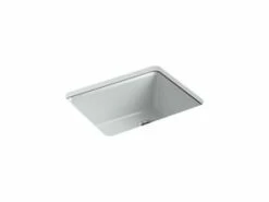 Wholesale ⌛ KOHLER Riverby® 25 x 22 in. 5 Hole Cast Iron Single Bowl Undermount Kitchen Sink in Ice™ Grey ❤️