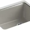 Best deal 🔥 KOHLER Riverby® 25 x 22 in. 5 Hole Cast Iron Single Bowl Undermount Kitchen Sink in Cashmere ✔️ -Kitchen and bathroom Sale Query 582
