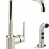 Wholesale 🛒 KOHLER Purist® Single Handle Kitchen Faucet in Vibrant® Polished Nickel 🧨 1 Wholesale 🛒 KOHLER Purist® Single Handle Kitchen Faucet in Vibrant® Polished Nickel 🧨 -Kitchen and bathroom Sale Query 589