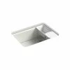 Hot Sale 🥰 KOHLER Riverby® 27 x 22 in. 5-Hole Cast Iron Single Bowl Undermount Kitchen Sink in Dune 😍 -Kitchen and bathroom Sale Query 611