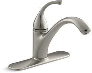 Outlet 👍 KOHLER Forte® Single Handle Kitchen Faucet in Vibrant® Brushed Nickel 👏 3 Outlet 👍 KOHLER Forte® Single Handle Kitchen Faucet in Vibrant® Brushed Nickel 👏