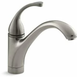 Deals 🌟 KOHLER Forte® Single Handle Kitchen Faucet in Vibrant® Brushed Nickel 😍