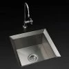 Coupon 💯 KOHLER Poise® 18 x 18 in. No-Hole Undermount Bar Sink in Stainless Steel ❤️ -Kitchen and bathroom Sale Query 618