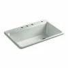 Best Pirce 🔔 KOHLER Riverby® 33 x 22 in. 4 Hole Cast Iron Single Bowl Drop-in Kitchen Sink in Sea Salt™ 🎁 1 Best Pirce 🔔 KOHLER Riverby® 33 x 22 in. 4 Hole Cast Iron Single Bowl Drop-in Kitchen Sink in Sea Salt™ 🎁 -Kitchen and bathroom Sale Query 628