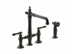 Coupon 🤩 KOHLER Artifacts® Two Handle Bridge Kitchen Faucet in Oil Rubbed Bronze ❤️