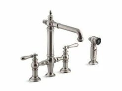 Best reviews of 👍 KOHLER Artifacts® Two Handle Bridge Kitchen Faucet in Vibrant® Stainless ✨