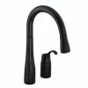 Discount 🛒 KOHLER Simplice® Single Handle Pull Down Kitchen Faucet in Matte Black 🔥 -Kitchen and bathroom Sale Query 639