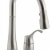Hot Sale ⭐ KOHLER Simplice® Single Handle Pull Down Kitchen Faucet in Vibrant® Stainless 🛒 -Kitchen and bathroom Sale Query 643