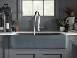 Cheapest 🔔 KOHLER Whitehaven® 35-11/16 x 21-9/16 in. Cast Iron Double Bowl Farmhouse Kitchen Sink with Smart Divide in White 👏 4 Cheapest 🔔 KOHLER Whitehaven® 35-11/16 x 21-9/16 in. Cast Iron Double Bowl Farmhouse Kitchen Sink with Smart Divide in White 👏 - Image 2