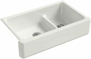 Coupon 🥰 KOHLER Whitehaven® 35-11/16 x 21-9/16 in. Cast Iron Double Bowl Farmhouse Kitchen Sink with Smart Divide in Dune 😍 3 Coupon 🥰 KOHLER Whitehaven® 35-11/16 x 21-9/16 in. Cast Iron Double Bowl Farmhouse Kitchen Sink with Smart Divide in Dune 😍