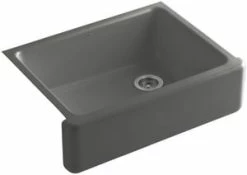 Best reviews of ⭐ KOHLER Whitehaven® 29-11/16 x 21-9/16 in. Cast Iron Single Bowl Farmhouse Kitchen Sink with Tall Apron in Thunder™ Grey 🎁