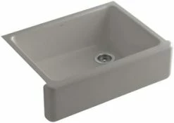 Brand new 🌟 KOHLER Whitehaven® 29-11/16 x 21-9/16 in. Cast Iron Single Bowl Farmhouse Kitchen Sink with Tall Apron in Cashmere 😀
